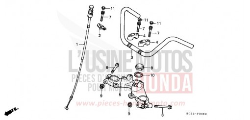 HANDLE PIPE/TOP BRIDGE CM125CR de 1994